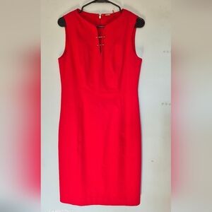 Elie Tahari Red Sheath Cocktail Dress